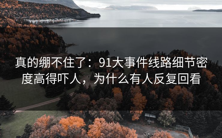真的绷不住了：91大事件线路细节密度高得吓人，为什么有人反复回看